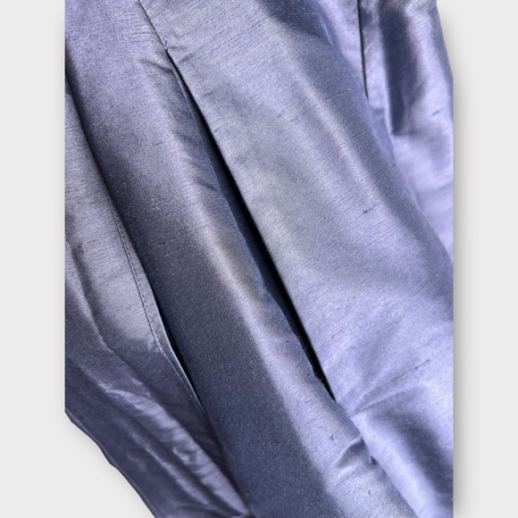 NEW RALPH LAUREN Blue Silk Taffeta Dress - Picture 9 of 10